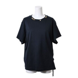 LOUIS VUITTON サイドストラップ モノグラムパーツ Tシャツ L ブラック ルイヴィトン 【中古】