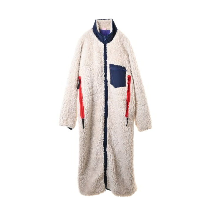 楽天市場】MAISON EUREKA ロング フリースジャケット FREE アイボリー  