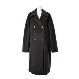 Max Mara カシミヤ混 ダブル チェスターコート 40 ダークブラウン マックスマーラ 【中古】