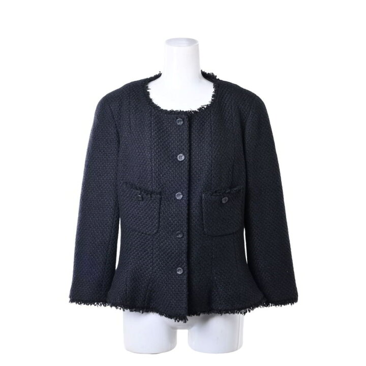 楽天市場】CHANEL 06P P28172 ココボタン シルク混 ツイード ノー  