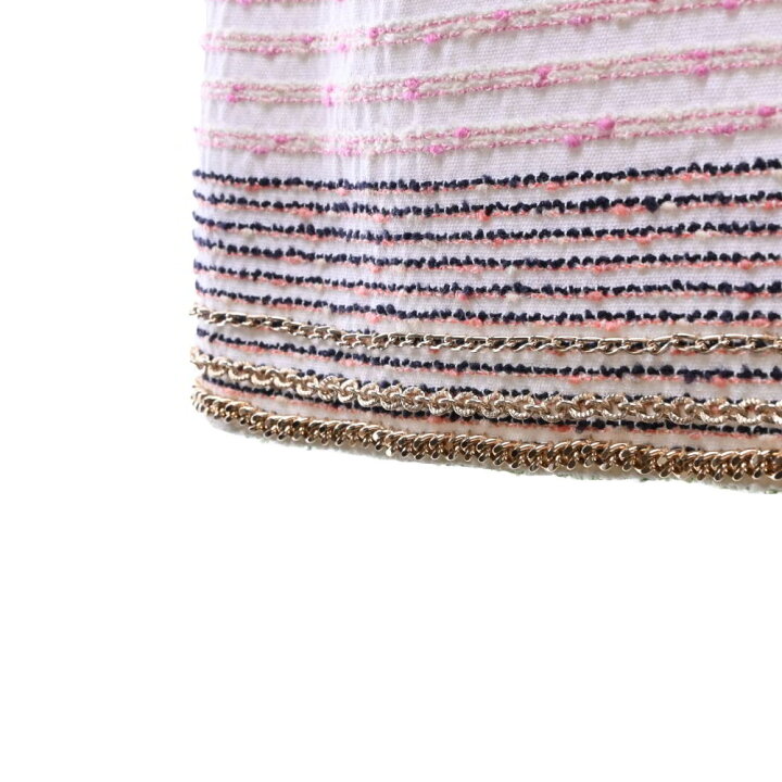 楽天市場】CHANEL 07P P30952 チェーン装飾 ボーダー ワンピース 38  