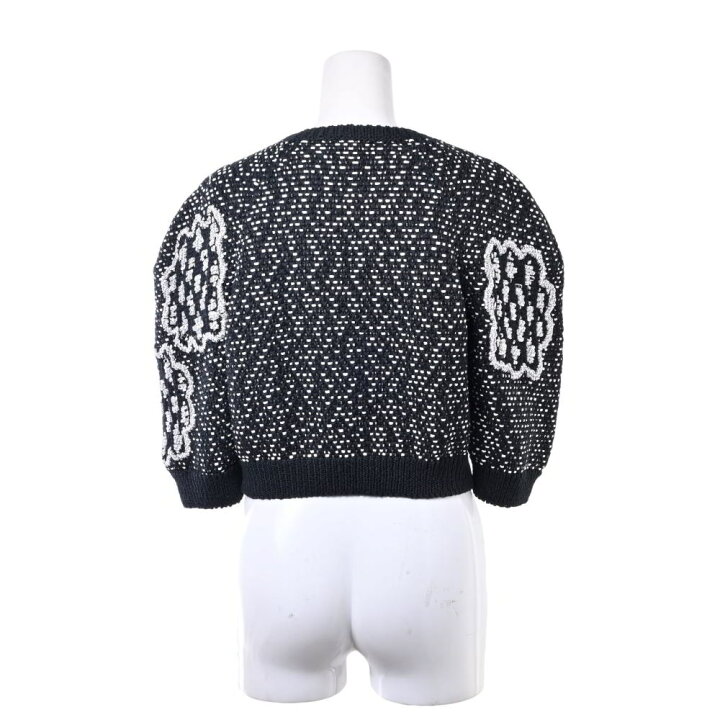 楽天市場】CHANEL P49241 編み込みロゴ コットン カーディガン 38  