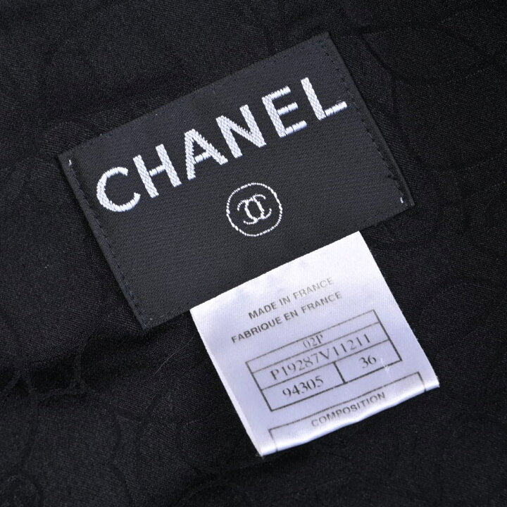 楽天市場】CHANEL フランス製 02P P19287 ウール混 ジャケット 36  