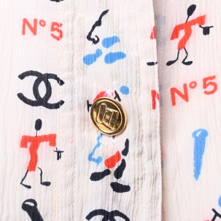 楽天市場】CHANEL ヴィンテージ シルク ココマークプリント 半袖  