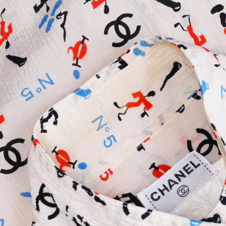 楽天市場】CHANEL ヴィンテージ シルク ココマークプリント 半袖  