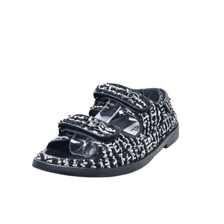 楽天市場】CHANEL G35927 ラインストーン ココマーク ツイード  