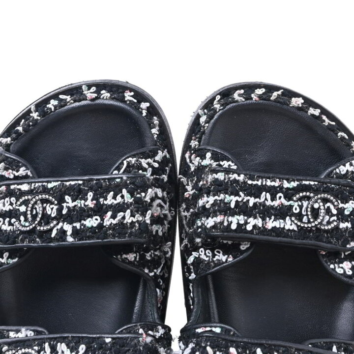 楽天市場】CHANEL G35927 ラインストーン ココマーク ツイード  