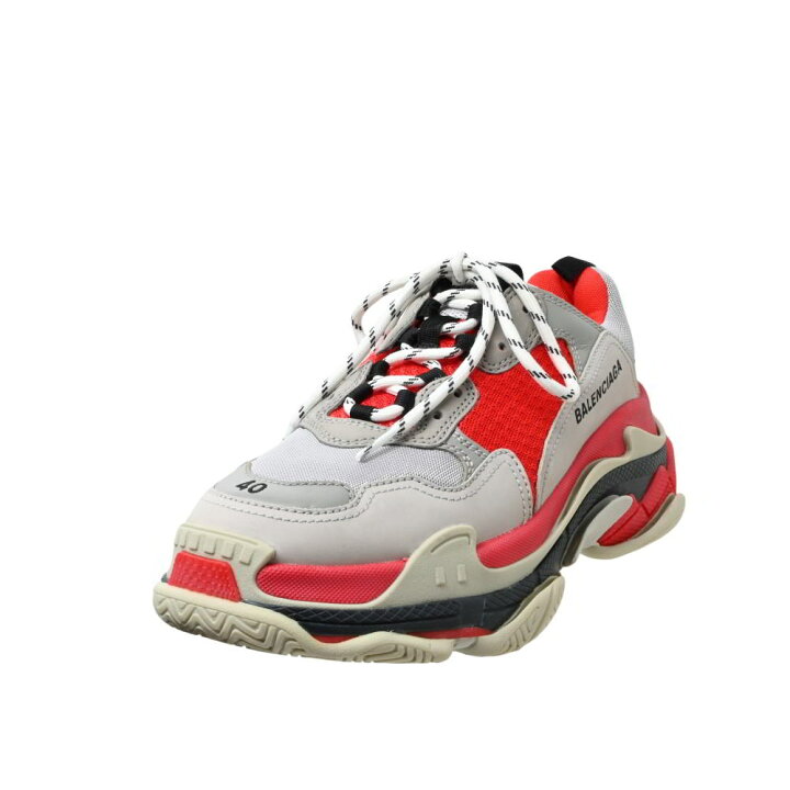 楽天市場】BALENCIAGA トリプルS スニーカー 40 レッド バレンシアガ 