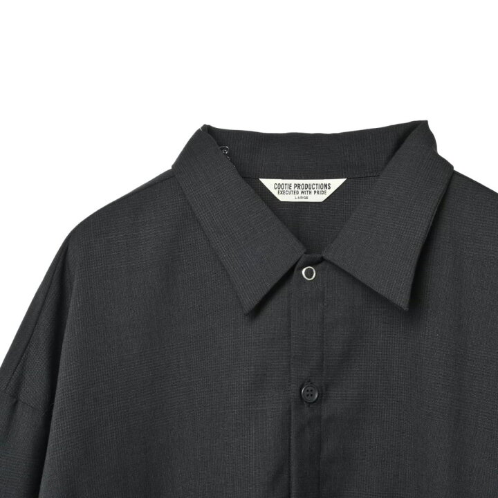 楽天市場】COOTIE ウールポリ混 チェック オーバーシャツ L  