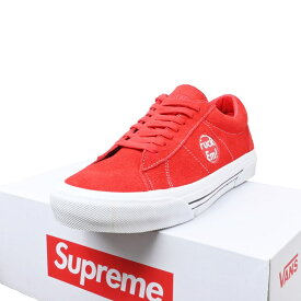 VANS × Supreme Skate Sid S スエード スニーカー 10 レッド バンズ 【中古】