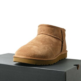 UGG 1137391 M CLASSIC ULTRA MINI ムートンブーツ UK8 ブラウン アグ 【中古】