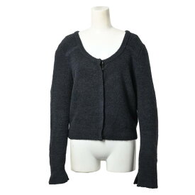 CHANEL 00T P15373V00742 コットン パイル カーディガン 42 ネイビー シャネル 【中古】