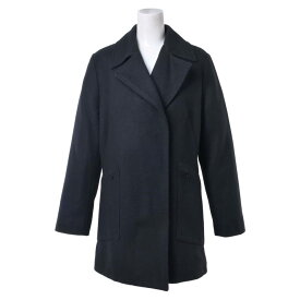 FENDI ジャガードロゴ ソフト メルトン コート 40 ブラック フェンディ 【中古】