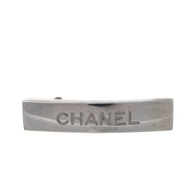 CHANEL 99P ロゴ バレッタ ヘアアクセサリー - シルバー シャネル 【中古】