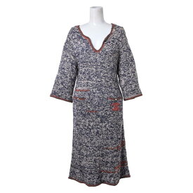 CHANEL P40650K02999 ココマークニット ワンピース ココマークボタン2個付き 38 ネイビー シャネル 【中古】