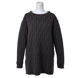 FENDI ヴィンテージ ズッカ柄 ウール タートルネック ニット 38 ブラウン フェンディ 【中古】