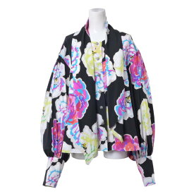 CHANEL P41025V29700 ココマーク フラワー マルチカラー シルク スカーフ ブラウス ココマークボタン12個付き 42 マルチ シャネル 【中古】