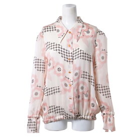 CHANEL 05S P25964V16416 カメリアプリント シルク シャツ 38 ピンク シャネル 【中古】