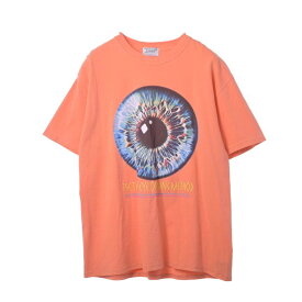 DIET BUTCHER SLIM SKIN プリント クルーネック Tシャツ S/M オレンジ ダイエットブッチャースリムスキン 【中古】