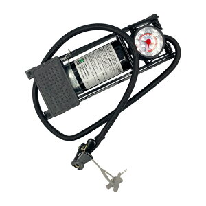 自転車 タイヤ 空気入れ フットポンプ 自転車用 ゲージ付フットポンプ SH-FGT 英式 米式 レジャー ボール 浮き輪 ボート SG 楽々 足踏み式 圧力ゲージ 携帯用ポンプ