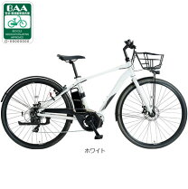 楽天市場】クロスバイク（カラーホワイト）（電動アシスト自転車 