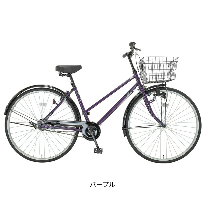 楽天市場】ママチャリ シティ 自転車 サイクルスポット フルート27 27 