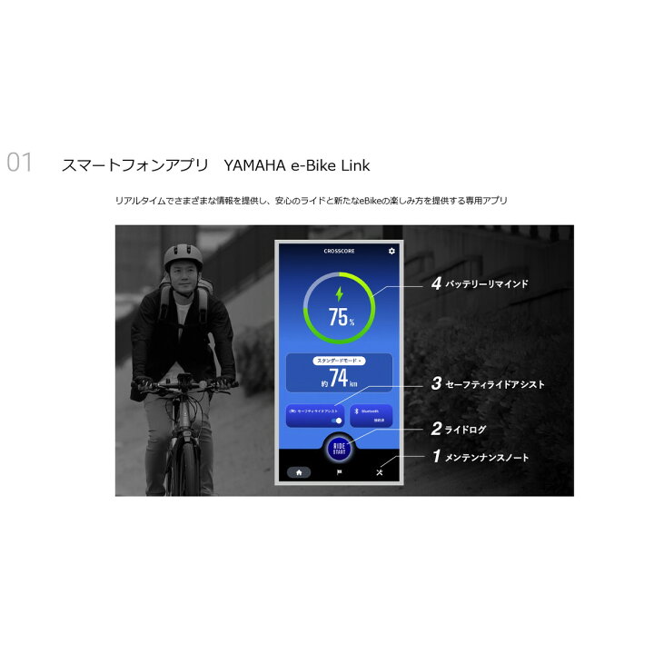 楽天市場】店頭受取限定 電動自転車 スポーツ ヤマハ CROSSCORE 