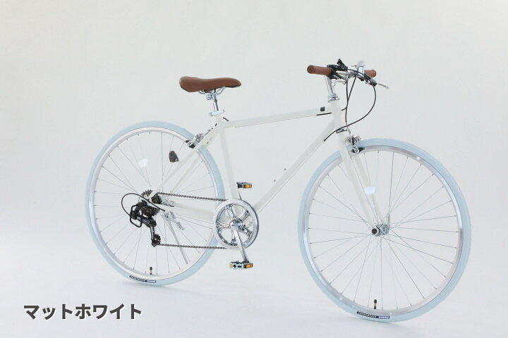 R1843クロスバイク 自転車 マウンテン ロード アウトドア ホワイト 