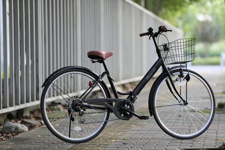 楽天市場】軽快車 折りたたみ式 自転車 suwit シマノ製 6段変速 26 