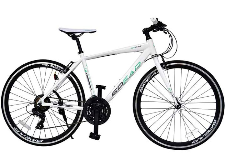 楽天市場 クロスバイク アルミフレーム 700c 自転車 シマノ 変速 21段 Spear スペア Spca 7021 ディレーラ Tourney ターニー 適用身長160cm以上 男性 女性 自転車通販spear