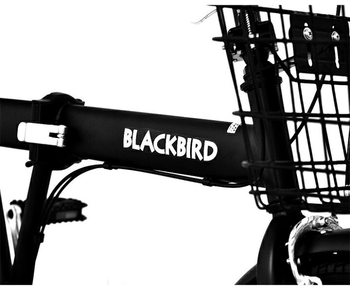 楽天市場】折りたたみ自転車 20インチ カゴ付 BLACKBIRD 6段変速付 
