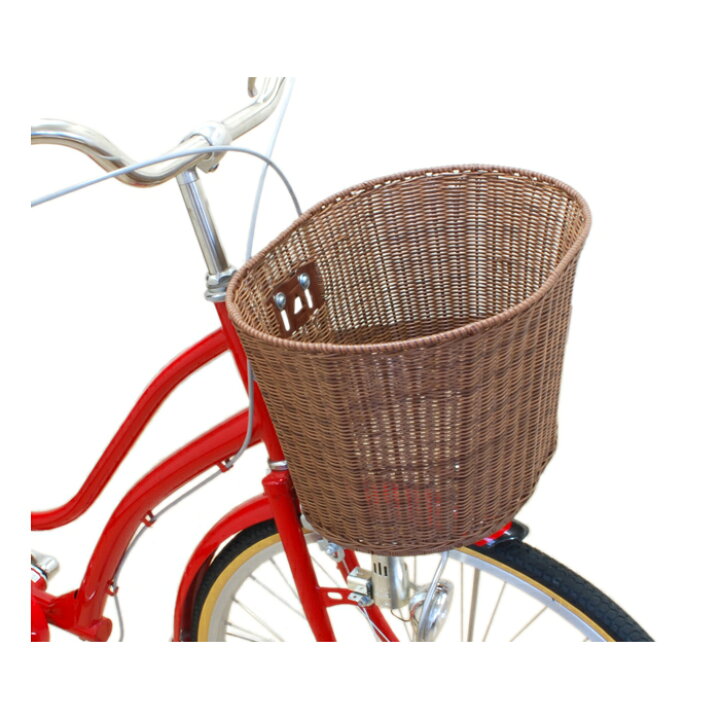 楽天市場】PALMY（パールミー） 自転車 カゴ 前カゴ 籐風丸型バスケット TP-309 : 自転車通販SPEAR