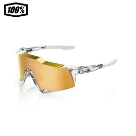 100% ワンハンドレッド SPEEDCRAFT Polished Translucent Clear HiPER Gold Mirror Lens サングラス