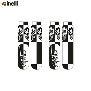CINELLI `l SOCKS CREST BLACK eNf WHITE - PASTORI \bNX