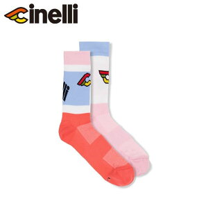 Cinelli �`�l�� SOCKS THELMA & LOUISE RED AND PINK �\�b�N�X