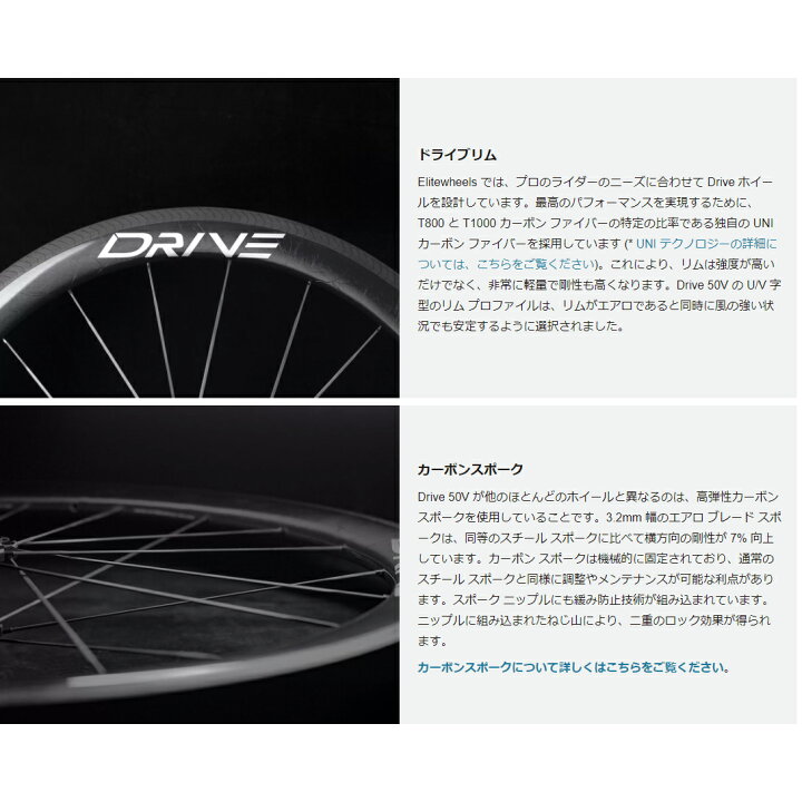 楽天市場】ELITEWHEELS エリートホイール Drive 50V ドライブ 50V リム 