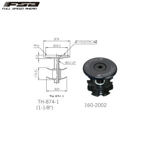 FSA GtGXG[ COMPRESSIONS DEVICES Star nut Alloy FLAT 1-1/8 TH-874-1 wbhp[c