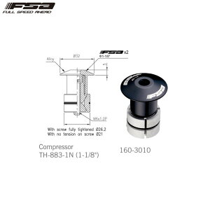 FSA GtGXG[ COMPRESSIONS DEVICES Compres 1-1/8 Carb Steerer alloy cap TH-883-1 wbhp[c