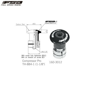 FSA GtGXG[ COMPRESSIONS DEVICES Compres 1-1/8 Carb Steerer carb cap TH-884-1 wbhp[c