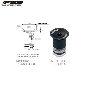 FSA GtGXG[ COMPRESSIONS DEVICES Compres 1-1/8 Carb Steerer 32mm cap TH-896-1 wbhp[c