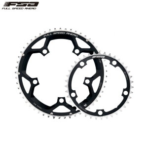 FSA �G�t�G�X�G�[ ALLOY 2x ROAD CHAINRINGSPRO black 5h 130x48T pin 8mm S10 �`�F�[�������O