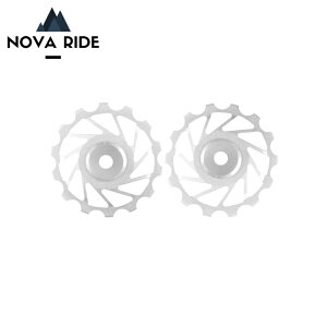 NOVA RIDE m@Ch 14T CERAMIC PULLEY SET SILVER v[[Zbg