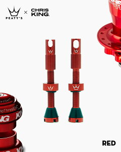 Peatys �s�[�e�B�[�Y Tubeless Valves Red 60mm