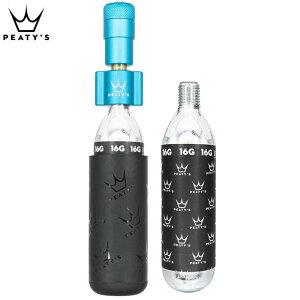 Peatys s[eB[Y Holeshot CO2 Tyre Inflator z[VbgECO2E^CCt[^[ Turquoise 16g Ct[^[