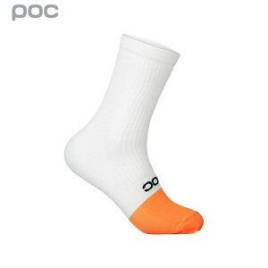 POC/|bN Flair Sock Mid tCA \bN ~bh Hydrogen White/Zink Orange