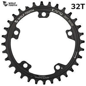 WolfTooth �E���t�g�D�[�X CAMO Round Chainring for Shimano 12 spd 32t �`�F�[�������O