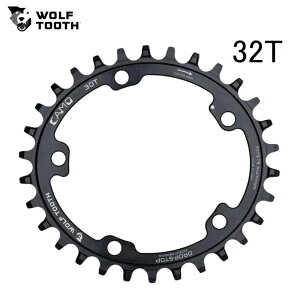WolfTooth �E���t�g�D�[�X CAMO Oval Chainring 32T Drop-Stop B �`�F�[�������O