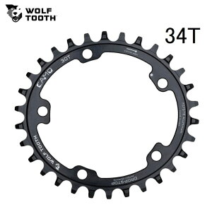 WolfTooth �E���t�g�D�[�X CAMO Oval Chainring 34T Drop-Stop B �`�F�[�������O