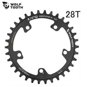 WolfTooth �E���t�g�D�[�X CAMO Round Chainring 28T Drop-Stop B �`�F�[�������O