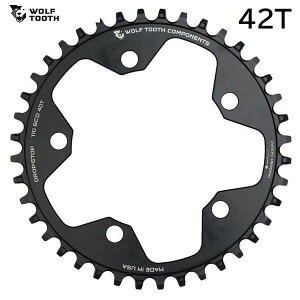 WolfTooth EtgD[X 110 BCD 5 Bolt Chainring 42T compatible with SRAM Flattop